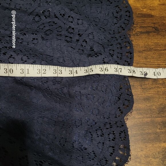 J Crew Floral Crochet Lace Fit & Flare Dress 14 Ethereal Dark Coquette Feminine - Picture 11 of 11